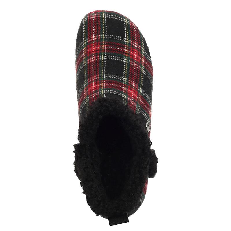 Alegria Cozee Plaidly Black Slipper