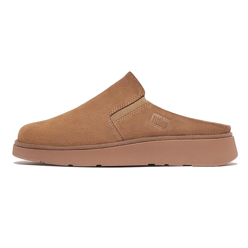 Fitflop GEN-FF Elasticated Suede Mules Desert Tan