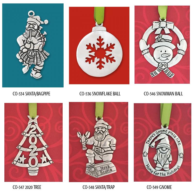 Basic Spirit Holiday Pewter Ornaments