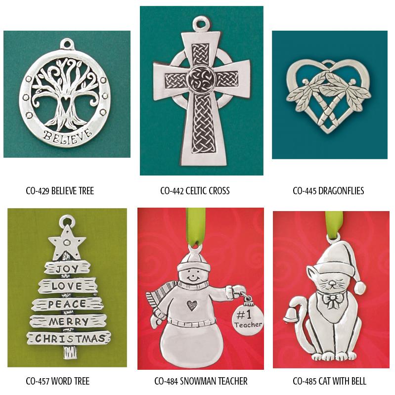 Basic Spirit Holiday Pewter Ornaments