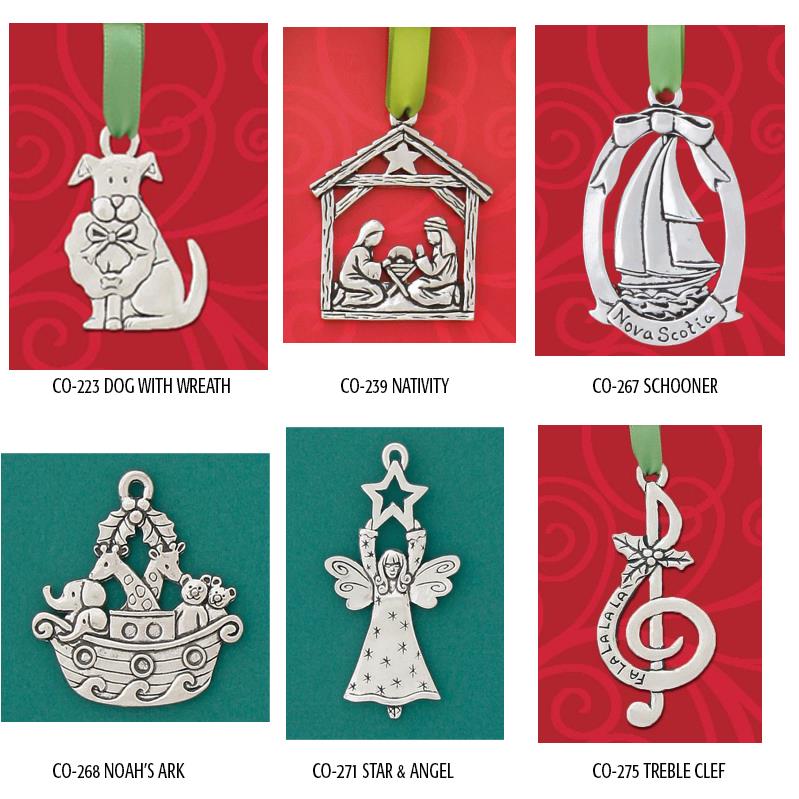 Basic Spirit Holiday Pewter Ornaments